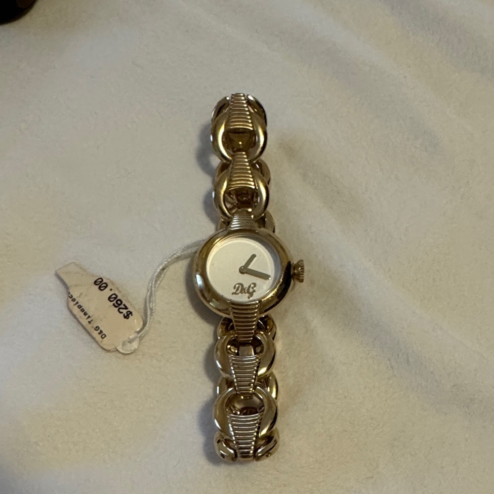 Dolce & Gabbana Gold-Tone Chain Bracelet Watch